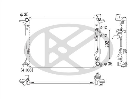 Kühler Motor passt zu: HYUNDAI GENESIS 2.0 01.08-