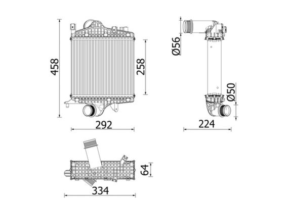 Ansaugluftkühler passt zu: AUDI Q7 2.0 08.15-