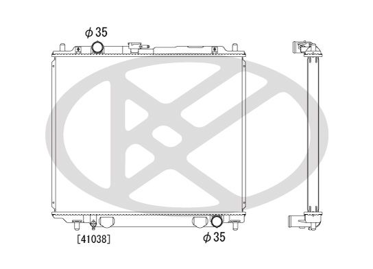 Kühler Motor passt zu: MITSUBISHI PAJERO II 2.8D 06.94-10.99