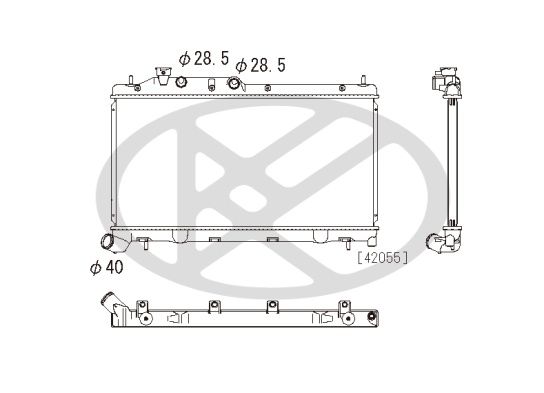 Kühler Motor passt zu: SUBARU FORESTER, IMPREZA, LEGACY IV, OUTBACK, XV 2.0/2.0D 01.08-
