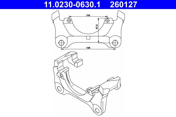 Halter, Bremssattel
