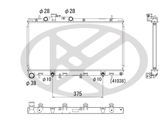 Kühler Motor passt zu: SUBARU LEGACY III, OUTBACK 3.0 08.00-08.03