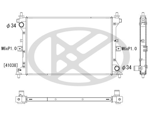 Kühler Motor passt zu: SUZUKI SX4 S-CROSS, VITARA 1.0/1.4 09.15-