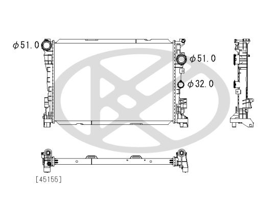 Kühler Motor passt zu: MERCEDES C (C204), C T-MODEL (S204), C (W204), CLS (C218), CLS SHOOTING BRAKE (X218), E T-MODEL (S212), E (W212), SL (R231), SLK (R172), SLS AMG (C197) 5.5-6.3 02.08-