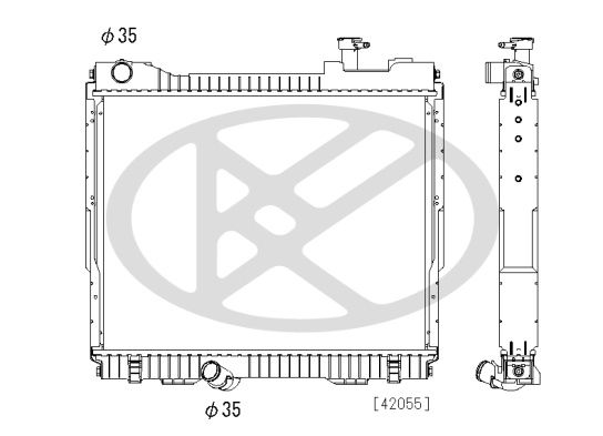 Kühler Motor ((en) without frame) passt zu: RVI MAXITY, NISSAN CABSTAR, NT400 CABSTAR DXi2,5-YD25K3LD-5MI 09.06-