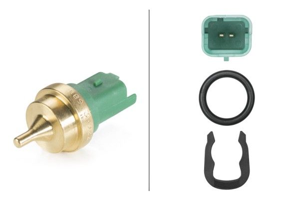 Kühlmitteltemperatur -Sensor (anzahl der Pins: 2, grün) passt zu: DS DS 3, DS 4, DS 4 II, DS 5, DS 7, DS 9, CITROEN BERLINGO, BERLINGO MULTISPACE, BERLINGO/MINIVAN, C2, C3 I, C3 II 1.4-2.2D 07.00-