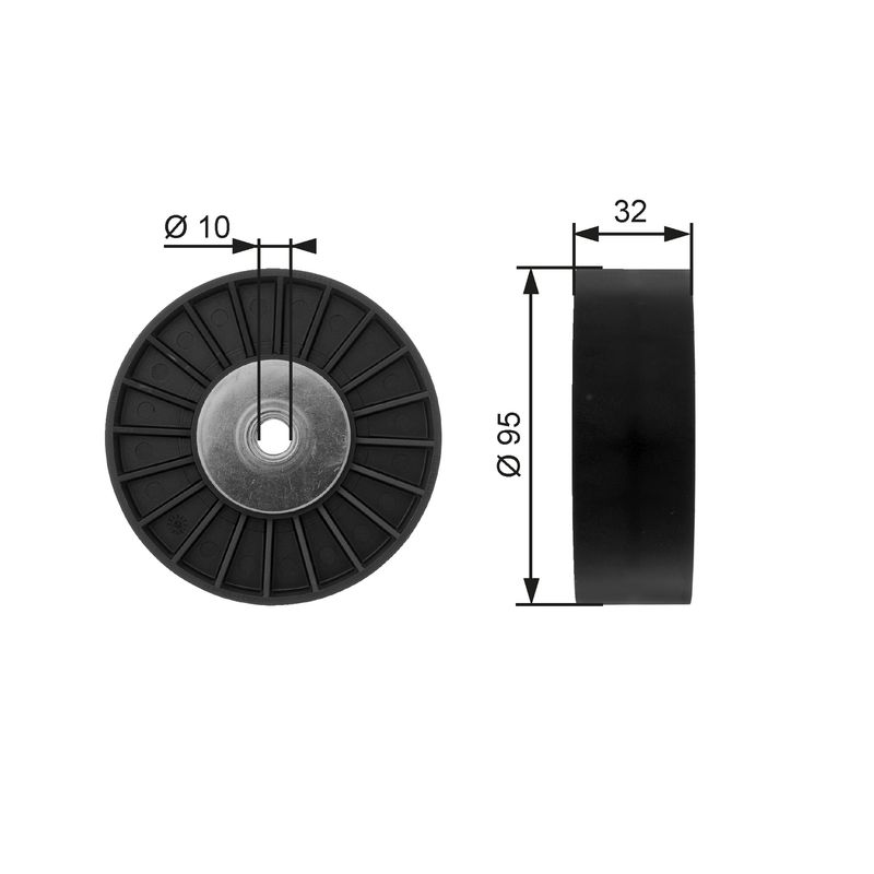 Umlenk-/Führungsrolle, Keilrippenriemen