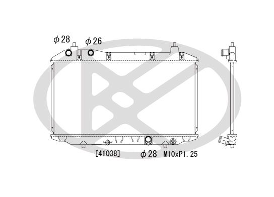 Kühler Motor passt zu: HONDA CIVIC VIII 1.4 09.05-12.11