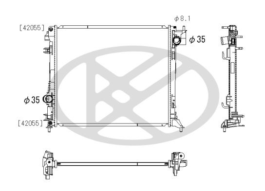 Kühler Motor (mit mechanischer getriebe) passt zu: NISSAN QASHQAI II, RENAULT KADJAR 1.2/1.5D/2.0 11.13-