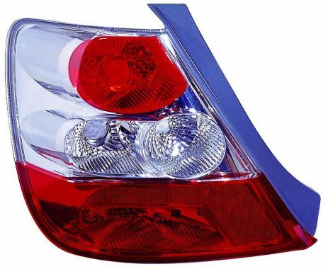 Lampe hinten L (P21/5W/P21W/W16W, blinkerfarbe weiß, glasfarbe chrom/rot) passt zu: HONDA CIVIC VII HB 3D 01.04-09.05