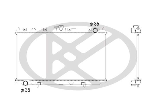 Kühler Motor passt zu: NISSAN PRIMERA 1.6-2.0LPG 02.91-07.02