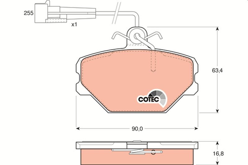 Bremsbelagsatz, Scheibenbremse