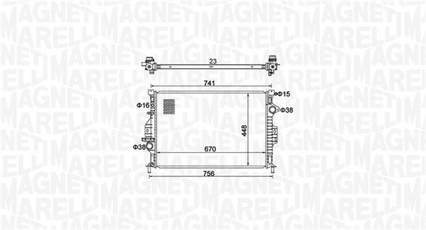 Kühler Motor passt zu: VOLVO S60 II, S80 II, V40, V60 I, V60 I/KOMBI, V70 III, V70 III/KOMBI, XC60 I, XC70 II, FORD C-MAX II, FOCUS III, FOCUS III/HATCHBACK, GALAXY II, GALAXY MK II 1.5-4.4 03.06-
