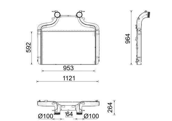 Ansaugluftkühler EURO 6 passt zu: DAF CF MX-13303-MX-13390 05.13-