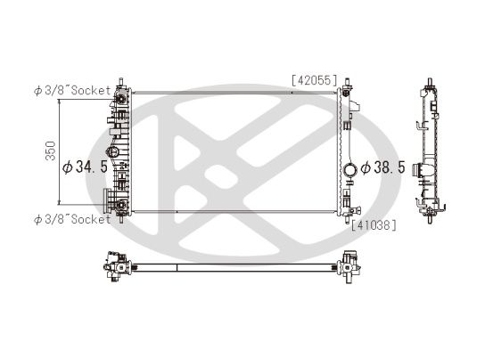 Kühler Motor passt zu: OPEL INSIGNIA A 2.0D 07.08-03.17