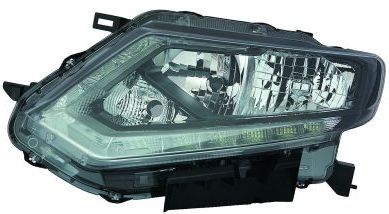 Scheinwerfer L (H11/LED/WY21W, ohne motor, einsatzfarbe: chrom) passt zu: NISSAN X-TRAIL III T32 04.14-09.17