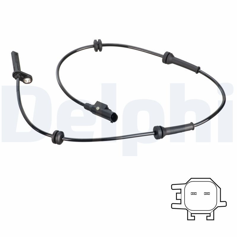 ABS-Sensor hinten L/R passt zu: FIAT FIORINO, FIORINO/MINIVAN, LINEA, QUBO 1.3D-Electric 10.06-