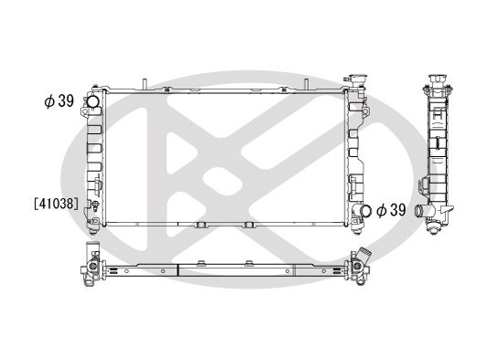 Kühler Motor passt zu: CHRYSLER VOYAGER IV, DODGE CARAVAN 2.4 02.00-12.08