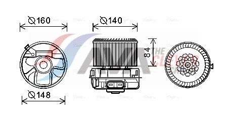 Elektromotor, Innenraumgebläse