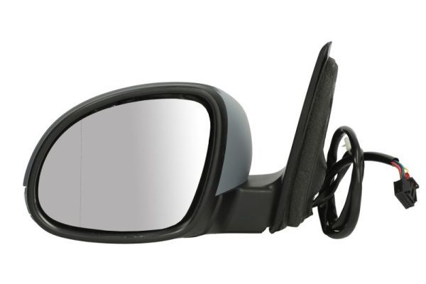 Außenspiegel L (elektrisch, asphärisch, beheizt, grundiert, elektrisch klappbar, mit Blinker) passt zu: VW TIGUAN I 09.07-04.11