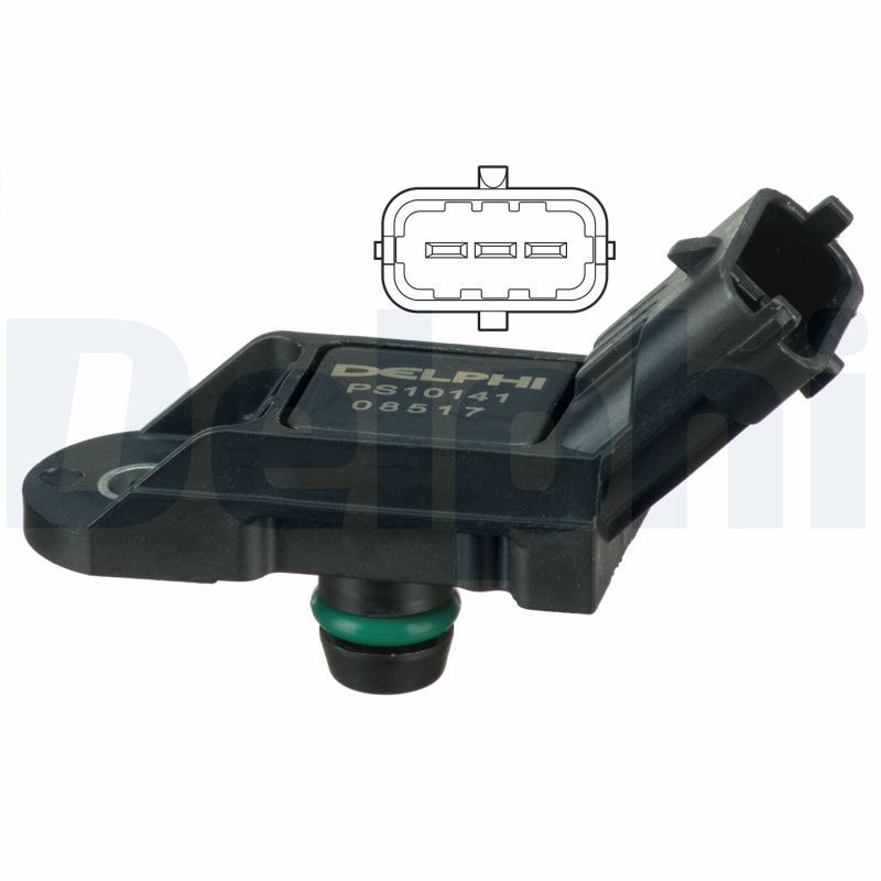 Drucksensor im Ansaugkrümmer (3 pin) passt zu: MERCEDES SPRINTER 3-T (B903), ABARTH 500 / 595 / 695, 500C / 595C / 695C, GRANDE PUNTO, ALFA ROMEO 147, 156, 166, GIULIETTA, MITO 0.6-2.5D 09.96-