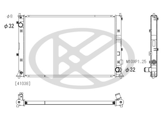 Kühler Motor passt zu: HONDA CIVIC X, HR-V 1.0/1.5 09.15-