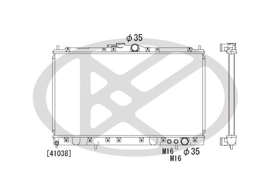Kühler Motor passt zu: MITSUBISHI L400, SIGMA 2.0/3.0 12.90-05.00