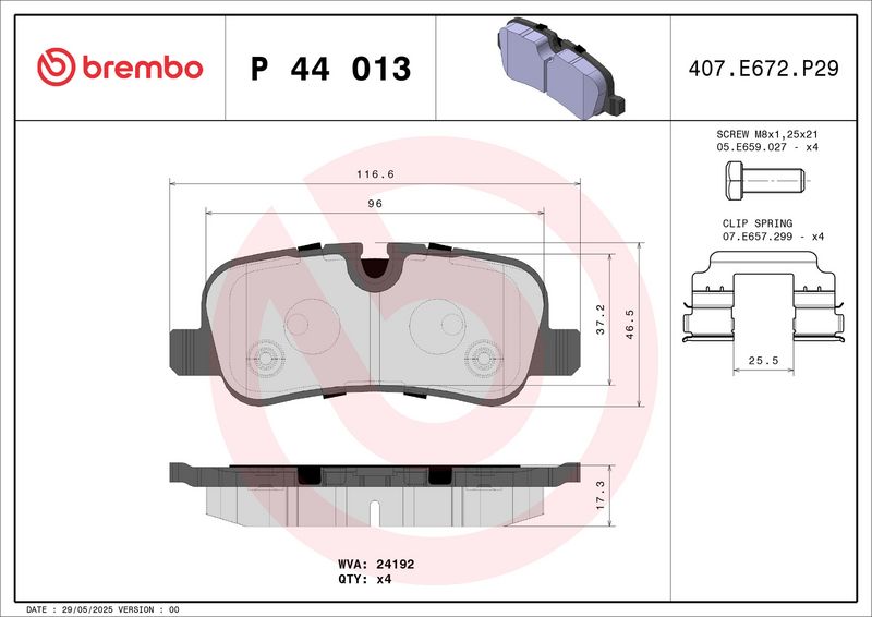 Bremsbelagsatz, Scheibenbremse