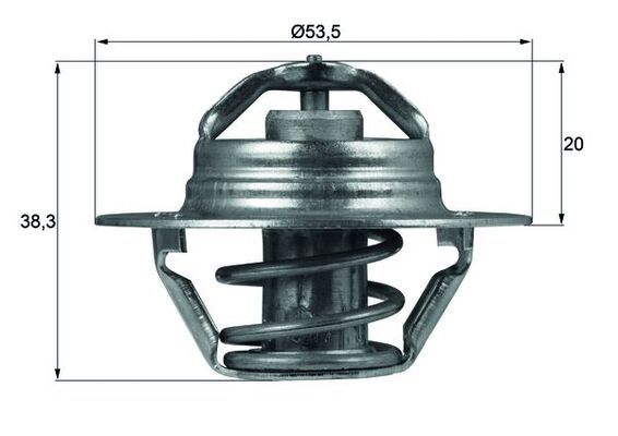 Kühlmittelthermostat (82°C) passt zu: VOLVO 340-360, 440, 460, 480, V40, CITROEN AX, BERLINGO, BERLINGO/MINIVAN, BX, C15, C15/MINIVAN, EVASION, JUMPER I, JUMPER II, LNA, VISA 0.6-4.2 10.72-03.09