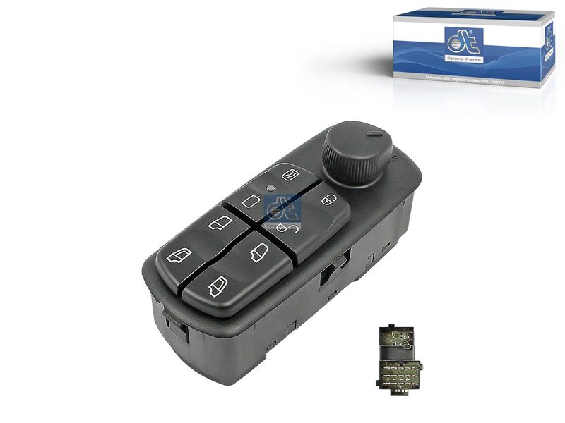 Druckschalter (Fenster- und Spiegelsteuerung) passt zu: MERCEDES ATEGO, ATEGO 2, ATEGO 3, AXOR, AXOR 2 01.98-