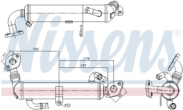 Abgaskühler passt zu: OPEL ASTRA H, ASTRA H GTC, ASTRA H/KOMBI, COMBO TOUR, COMBO/MINIVAN, CORSA C, CORSA C/HATCHBACK, MERIVA A 1.7D 06.03-