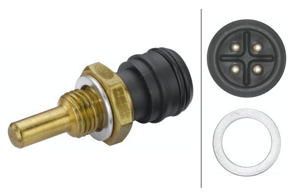 Kühlmitteltemperatur -Sensor (anzahl der Pins: 4, schwarz) passt zu: MERCEDES 124 (A124), 124 (C124), 124 T-MODEL (S124), 124 (W124), 190 (W201), C (W202), E T-MODEL (S124) 1.8-6.0 10.82-10.01