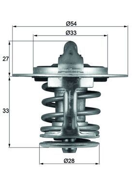 Kühlmittelthermostat (77°C) passt zu: MITSUBISHI L400, NISSAN CHERRY III, LAUREL, PATROL GR IV, PRIMERA, SUNNY II 1.3-4.2D 05.82-05.07