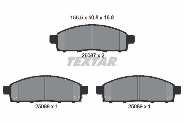 Bremsbelagsatz, Scheibenbremse