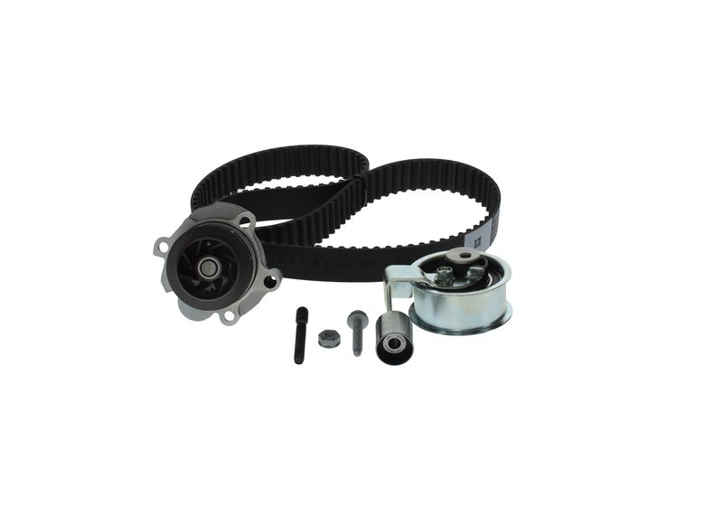 Ventilsteuerung Satz (Riemen + Rolle + Flüssigkeitspumpe) passt zu: AUDI A2, A3, A4 B5, A4 B6, A6 C5, FORD GALAXY I, GALAXY MK I, SEAT ALHAMBRA, LEON, TOLEDO II, SKODA FABIA I 1.4D/1.9D 03.95-12.10