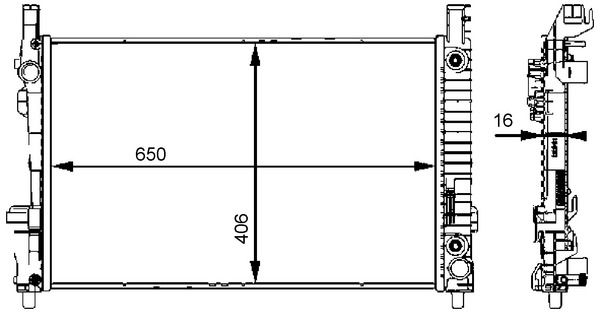 Kühler Motor (automatikgetriebe/mit mechanischer getriebe) passt zu: MERCEDES A (W169), B SPORTS TOURER (W245) 1.5-2.0D 09.04-06.12