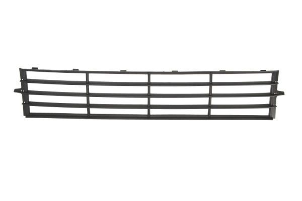 Stoßstangengitter vorne (Mitte, für Fahrzeuge mit Nebelscheinwerfern, schwarz) passt zu: SKODA OCTAVIA III 11.12-06.16