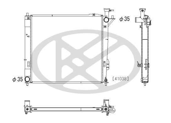Kühler Motor passt zu: HYUNDAI GRAND SANTA FÉ, SANTA FÉ II, SANTA FÉ III, SANTA FÉ II/SUV 2.0D/2.2D 03.06-12.18