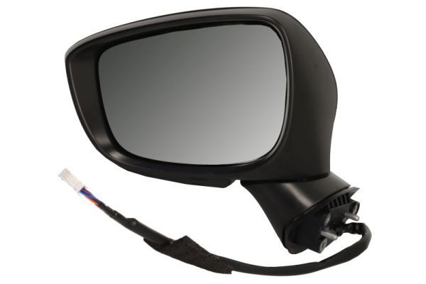 Außenspiegel L (elektrisch, asphärisch, beheizt, grundiert, elektrisch klappbar, mit Blinker) passt zu: MAZDA CX-3 05.15-12.21