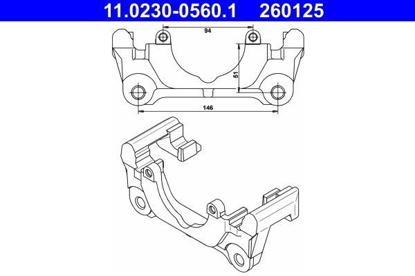 Halter, Bremssattel