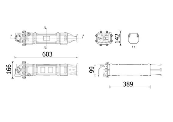 Abgaskühler (603mm x 142mm x 164mm) EURO 6 passt zu: MAN TGX I, TGX II D1556LF07-D3876LF12 06.06-