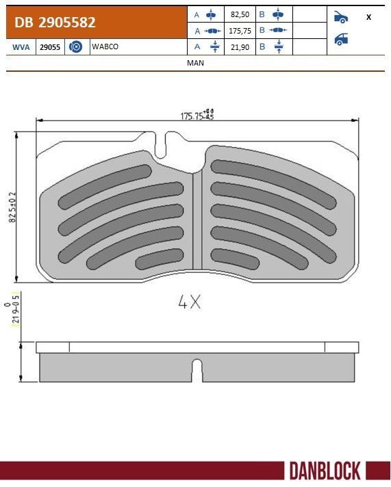 Bremsbelagsatz, Scheibenbremse