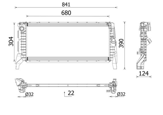 Kühler Motor passt zu: BMW 1 (F40), 2 (F45), 2 GRAN TOURER (F46), 2 GRAN TOURER VAN (F46), X1 (F48), X2 (F39), MINI (F55), (F56), (F57), CLUBMAN (F54), COUNTRYMAN (F60) 1.5D/2.0D 09.13-