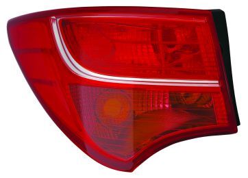 Lampe hinten R (äußerer Teil, P21W, glasfarbe rot) passt zu: HYUNDAI SANTA FE III DM 09.12-09.15