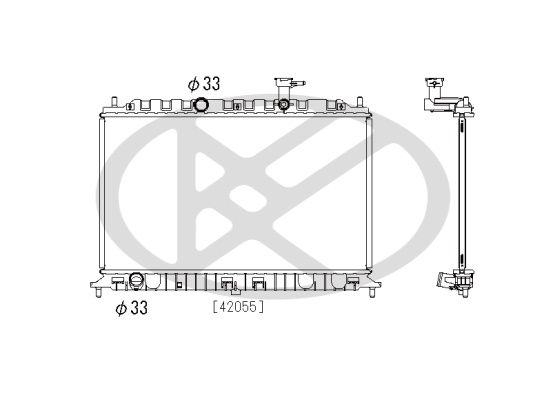 Kühler Motor (mit mechanischer getriebe) passt zu: KIA RIO II 1.4/1.6 03.05-12.11