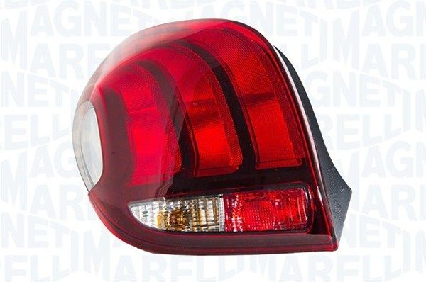 Lampe hinten R (P21/5W/P21W/W5W, blinkerfarbe weiß, glasfarbe rot/weiß, nebellicht, rückfahrlicht) passt zu: PEUGEOT 108 05.14-