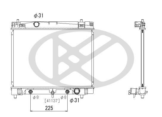 Kühler Motor passt zu: DAIHATSU CHARADE VIII, TOYOTA YARIS, YARIS / VIOS 1.0-1.5 08.05-