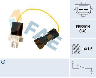 Öldrucksensor (0,4bar, 2 pin, schwarz) passt zu: SAAB 9-3, 9-5 2.0-2.3ALK 09.97-12.09