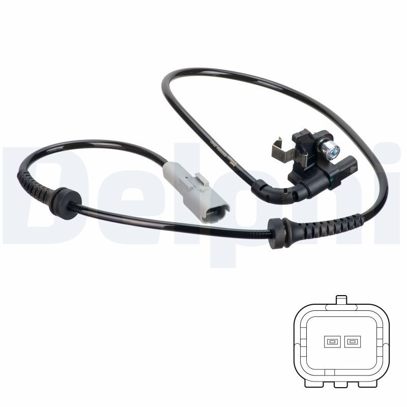 ABS-Sensor hinten L/R passt zu: DS DS 4, CITROEN C4, C4 I, C4 II, DS4, PEUGEOT 307, 307/KOMBI, 308, 308 I, 308 I/KOMBI 1.2-2.0D 08.00-