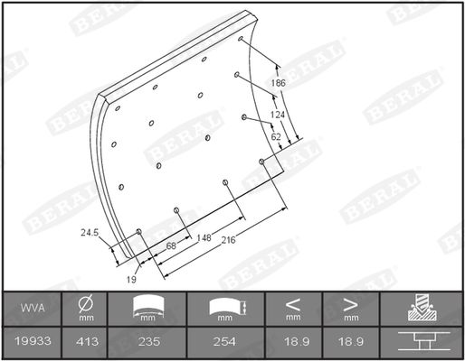 Bremsbelagsatz, Trommelbremse